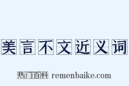 美言不文近义词是什么意思的图片